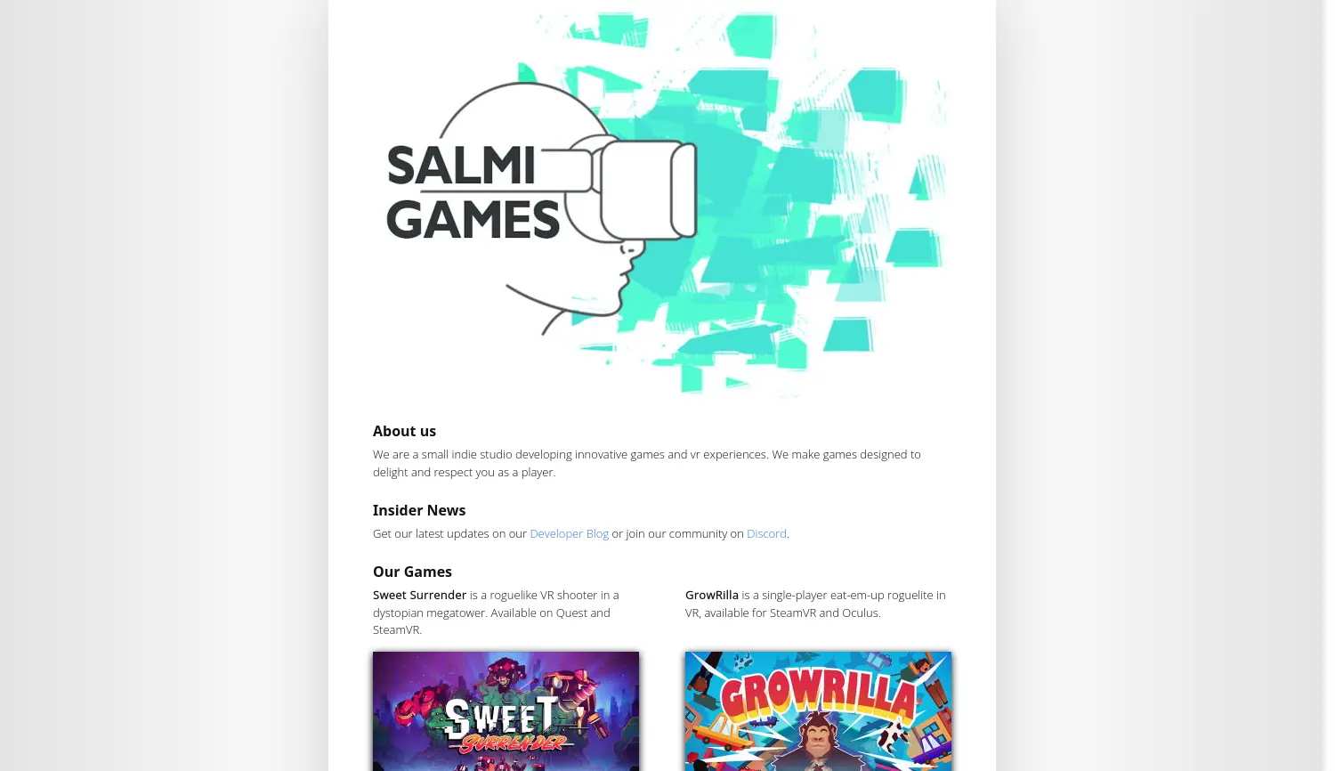 Website der Firma Salmi GmbH