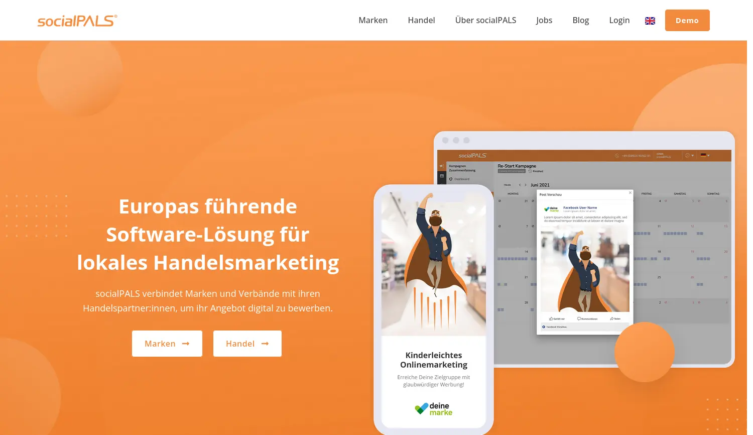Website der Firma socialPALS GmbH