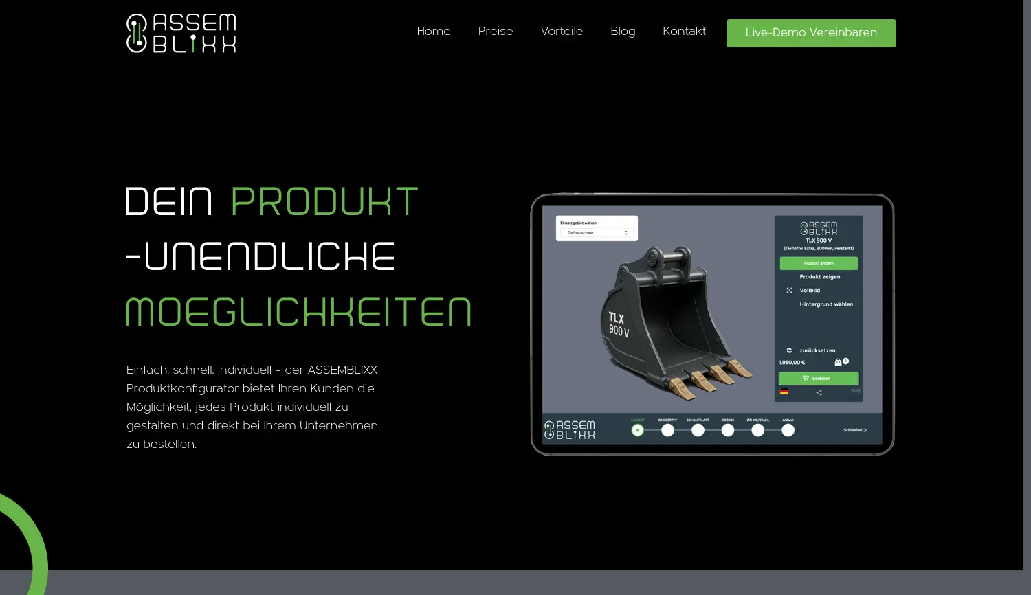 Website der Firma CustomConfig GmbH