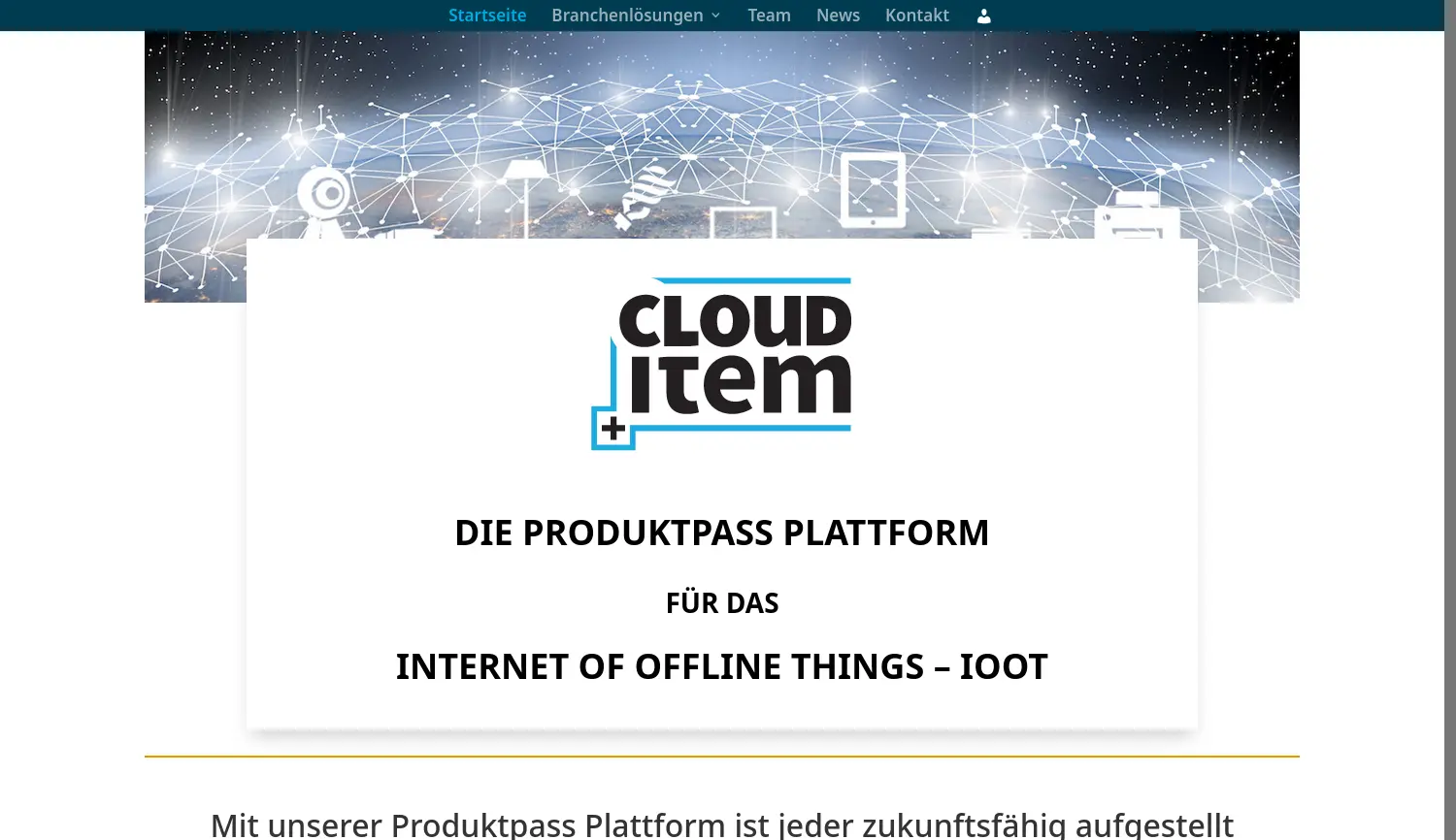 Website der Firma CI Cloud Item GmbH