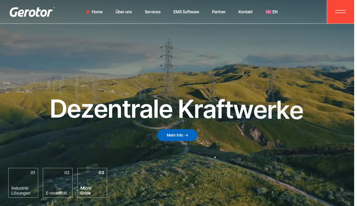 Website der Firma Gerotor GmbH