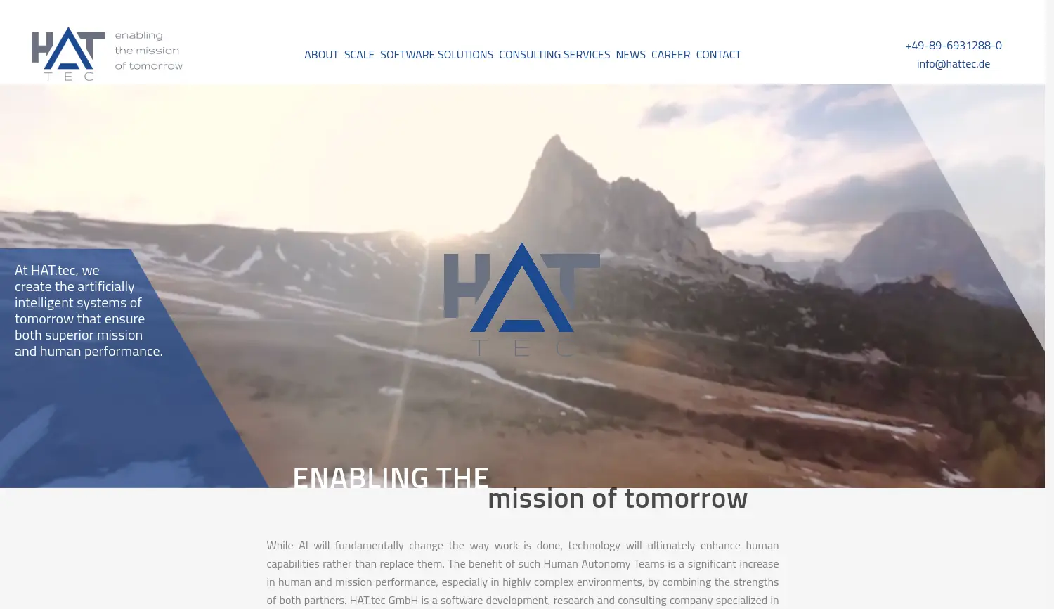 Website der Firma HAT.tec GmbH