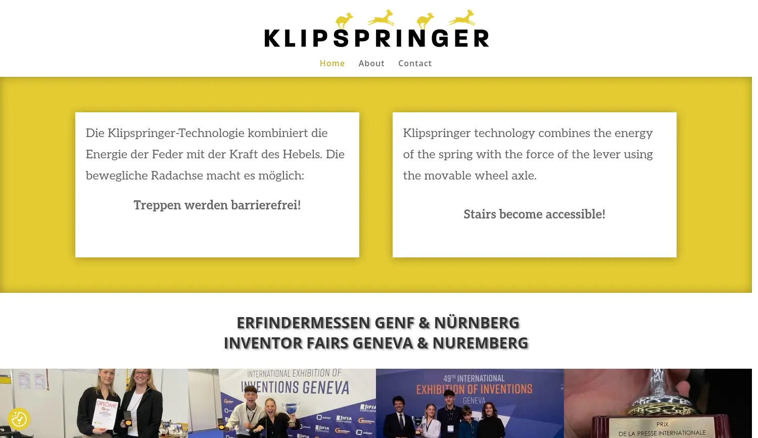Website der Firma Klipspringer