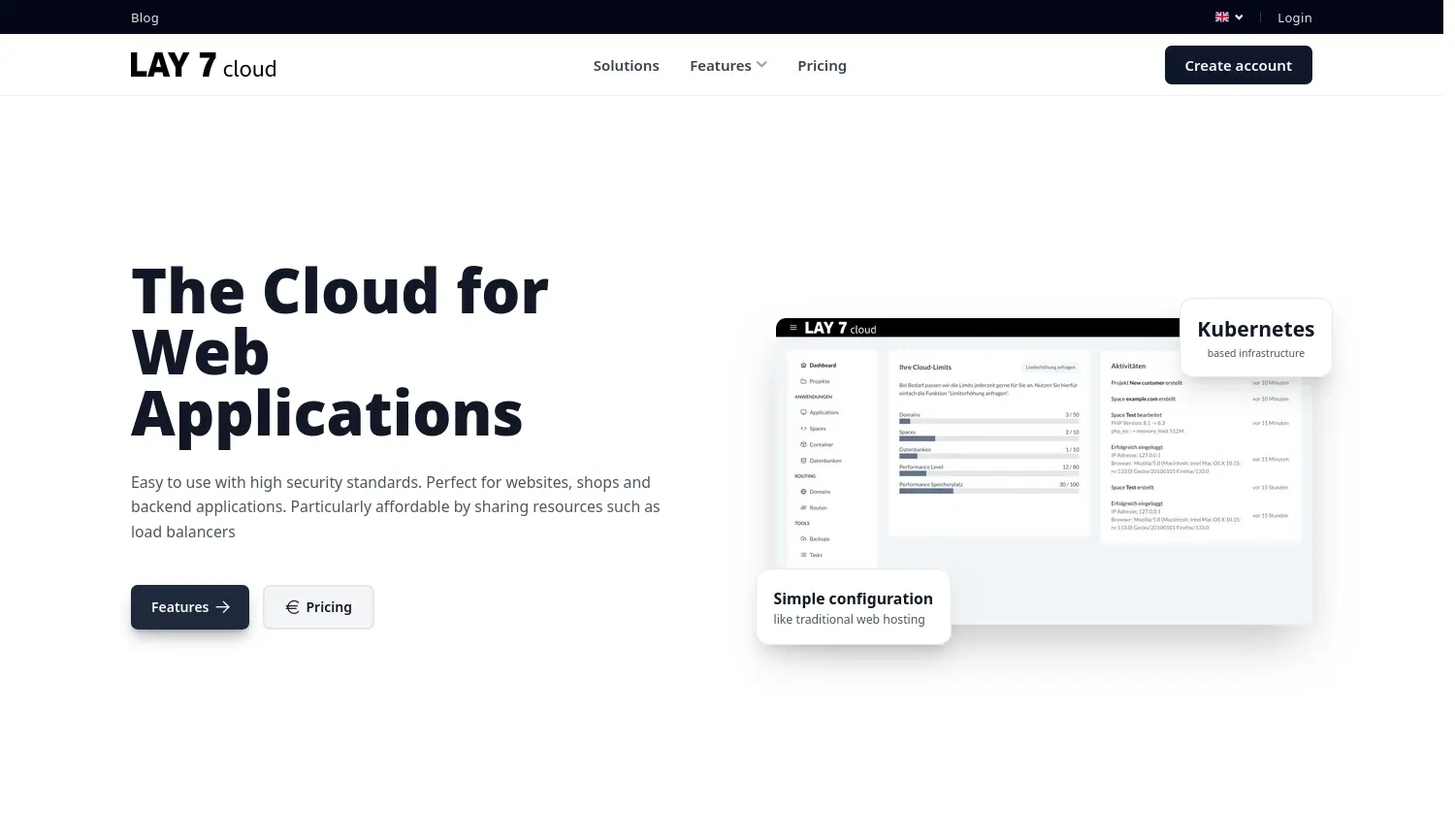 Website der Firma LAY7