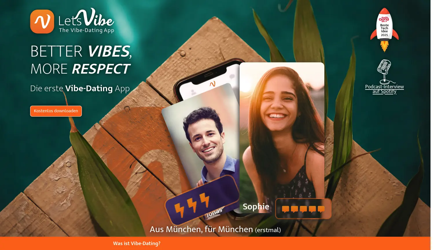 Website der Firma LetsVibe