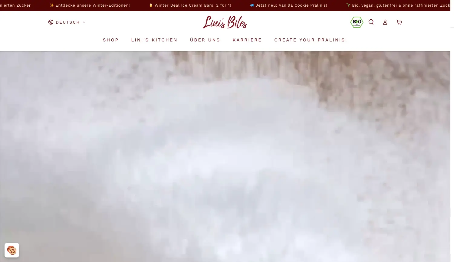 Website der Firma Lini's Bites GmbH