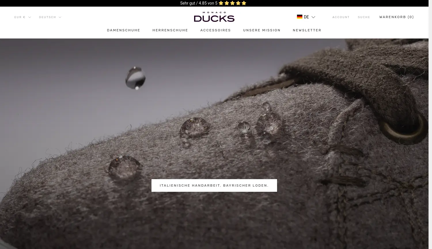Website der Firma Monaco Ducks GmbH
