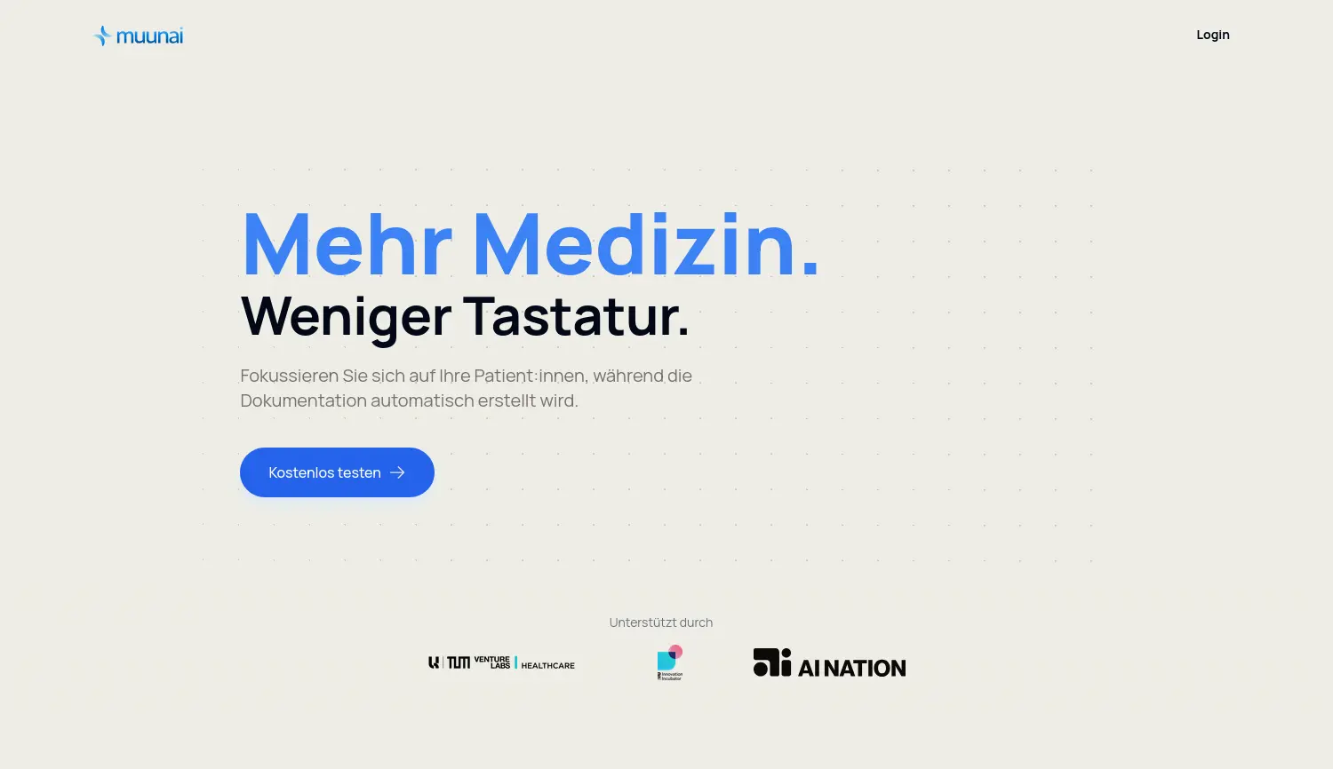 Website der Firma muunai GmbH