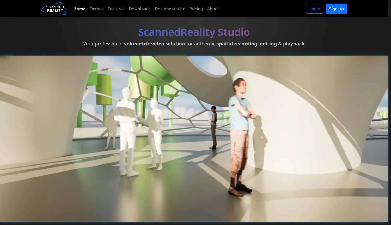 Website der Firma ScannedReality GmbH