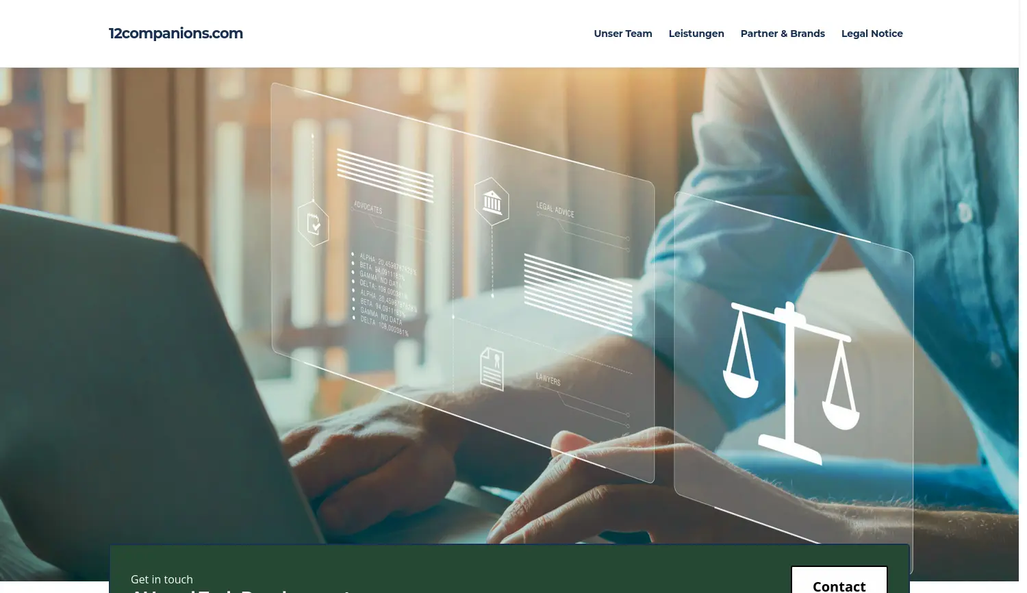 Website der Firma 12companions GmbH