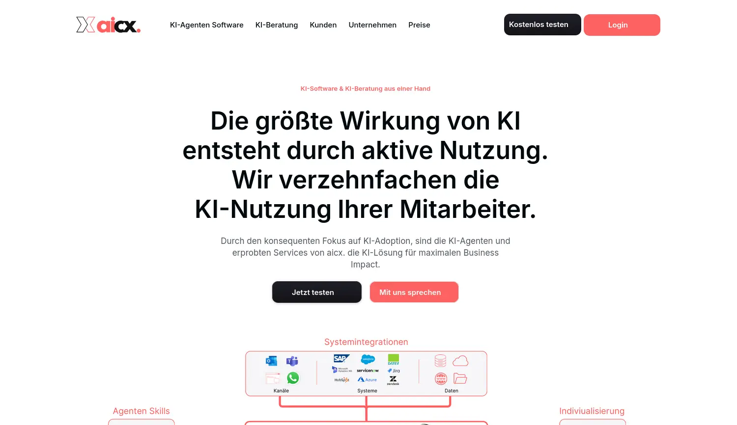 Website der Firma aicx