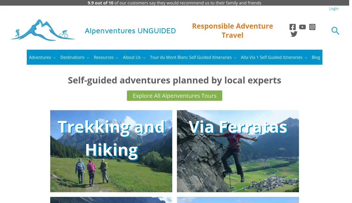 Website der Firma Alpenventures GmbH