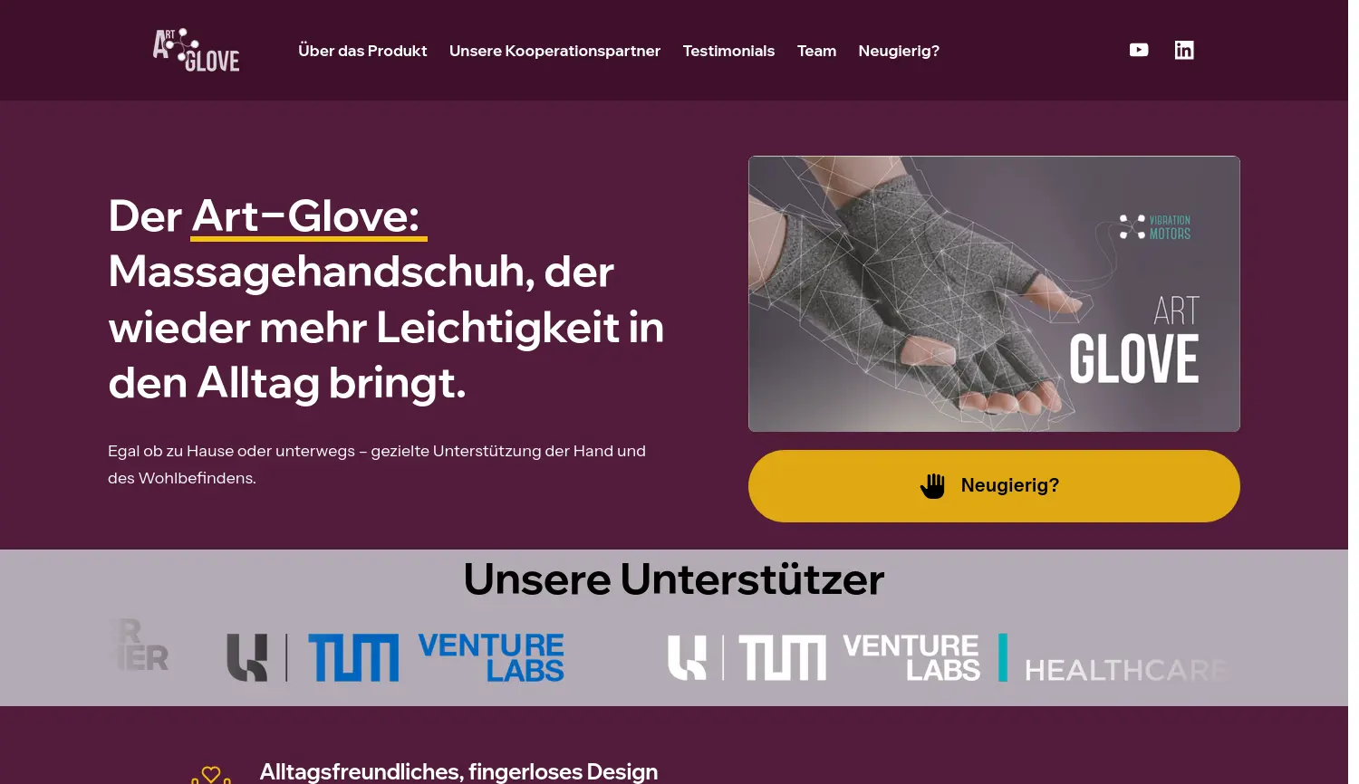 Website der Firma Venegas Carreno und Vayda GbR