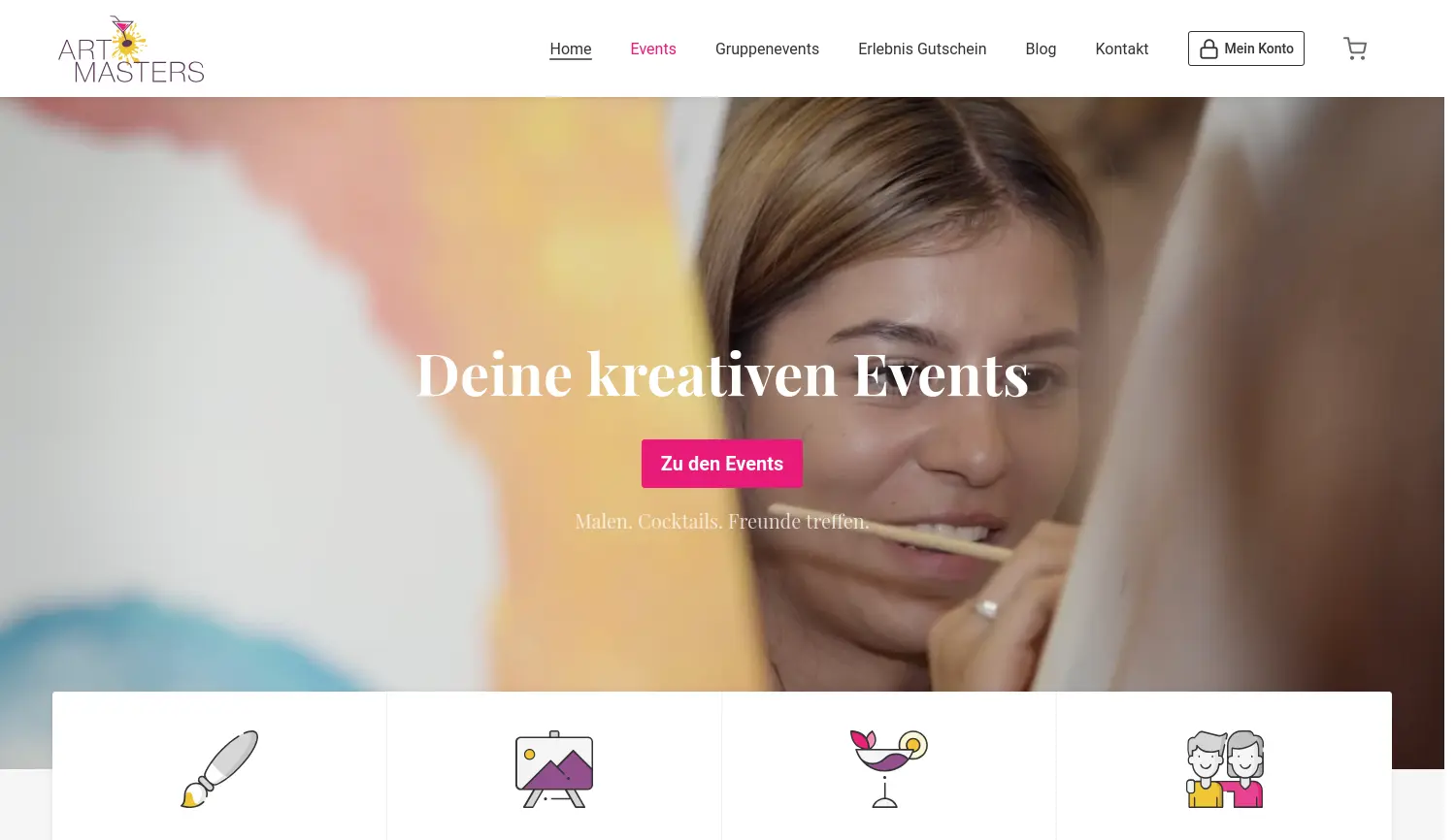 Website der Firma ArtMasters GmbH
