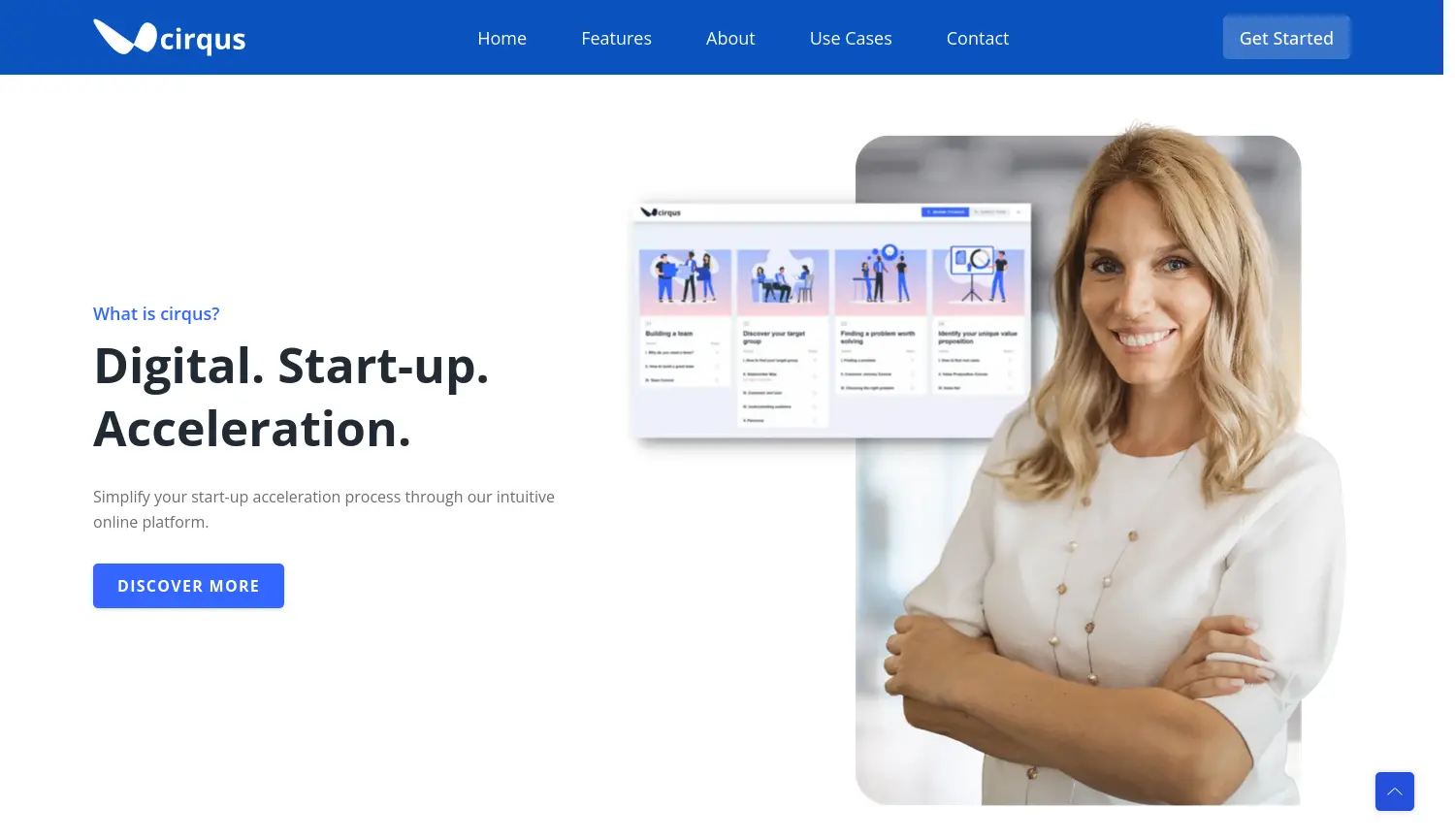 Website der Firma cirqus