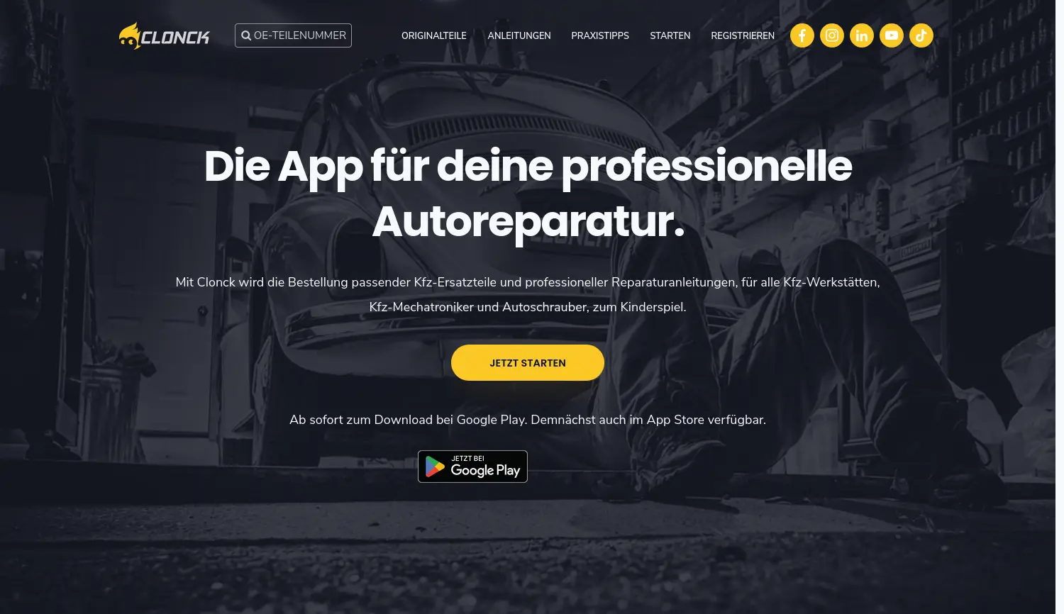 Website der Firma Clonck UG (haftungsbeschränkt)