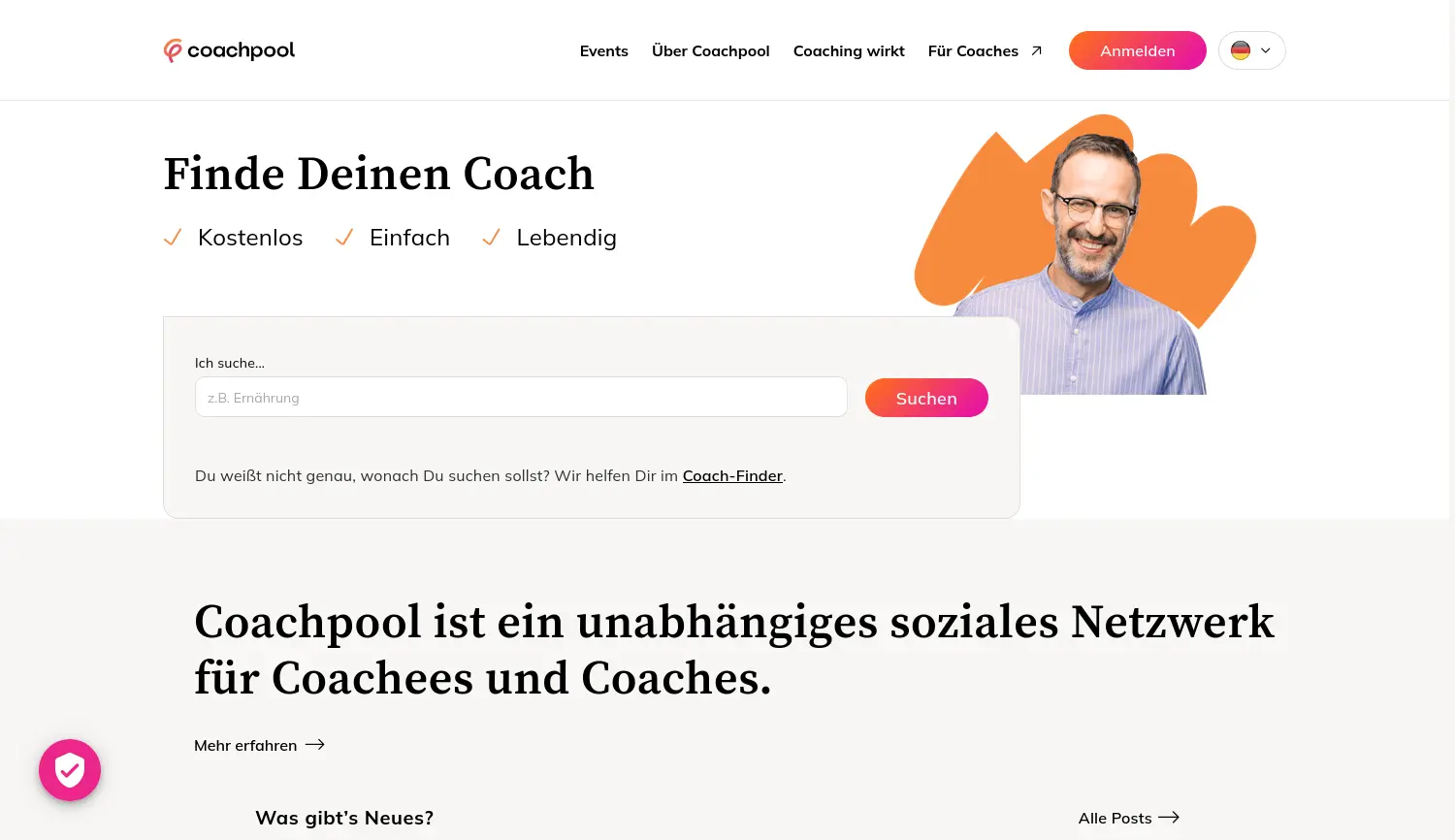 Website der Firma Coachpool