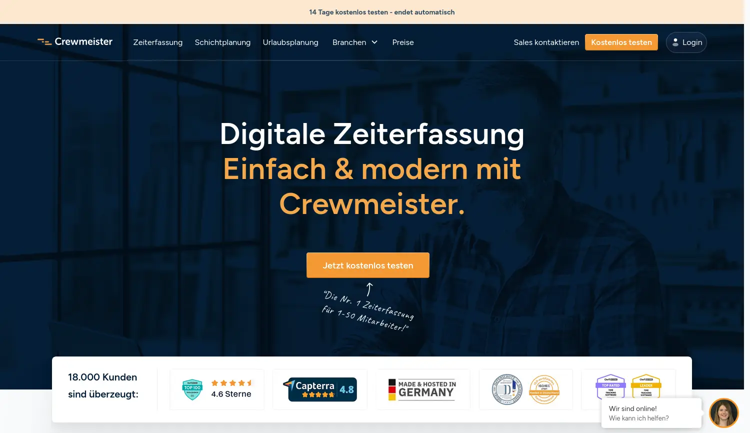 Website der Firma ATOSS Aloud GmbH