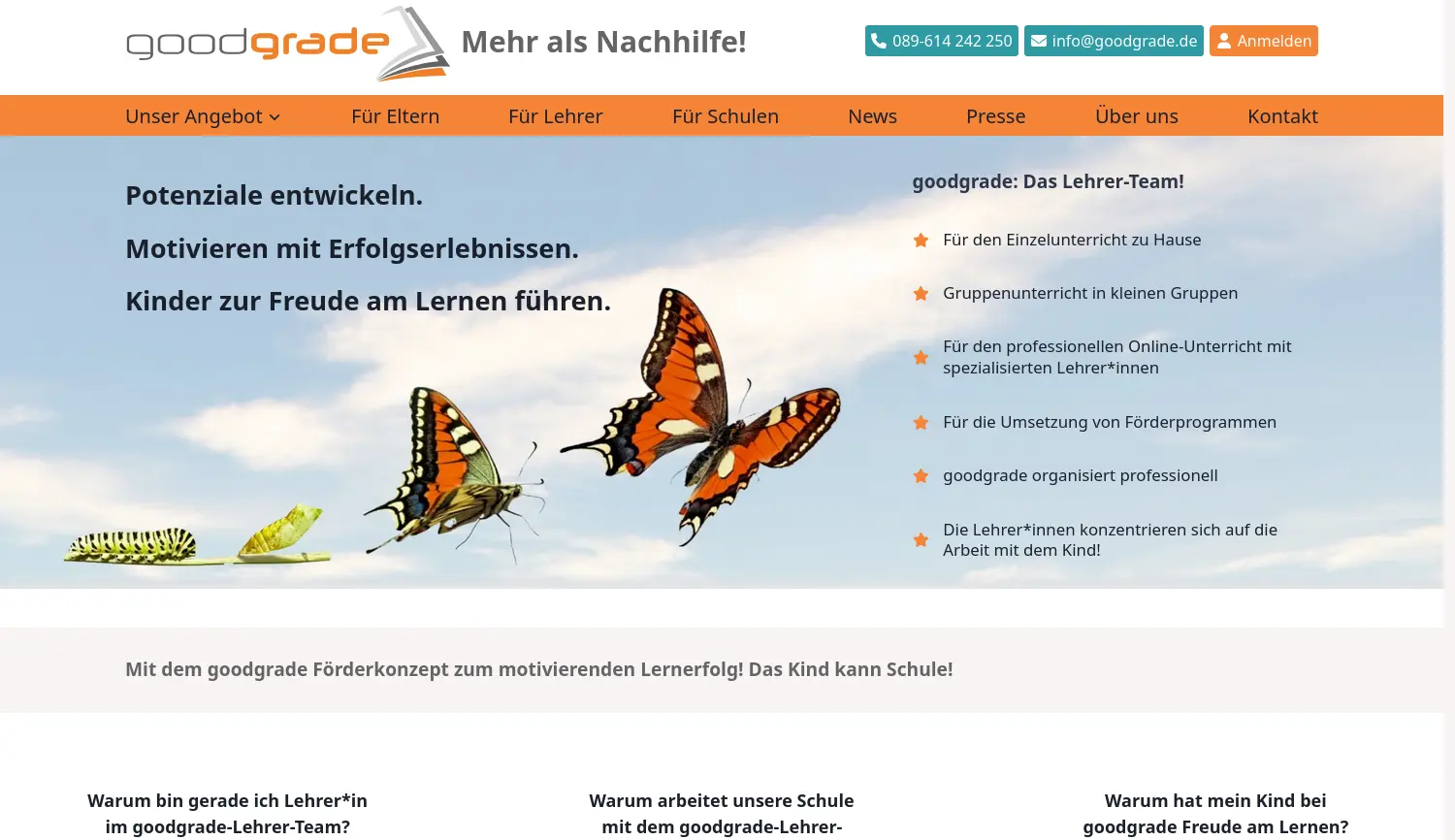 Website der Firma goodgrade GmbH & Co. KG