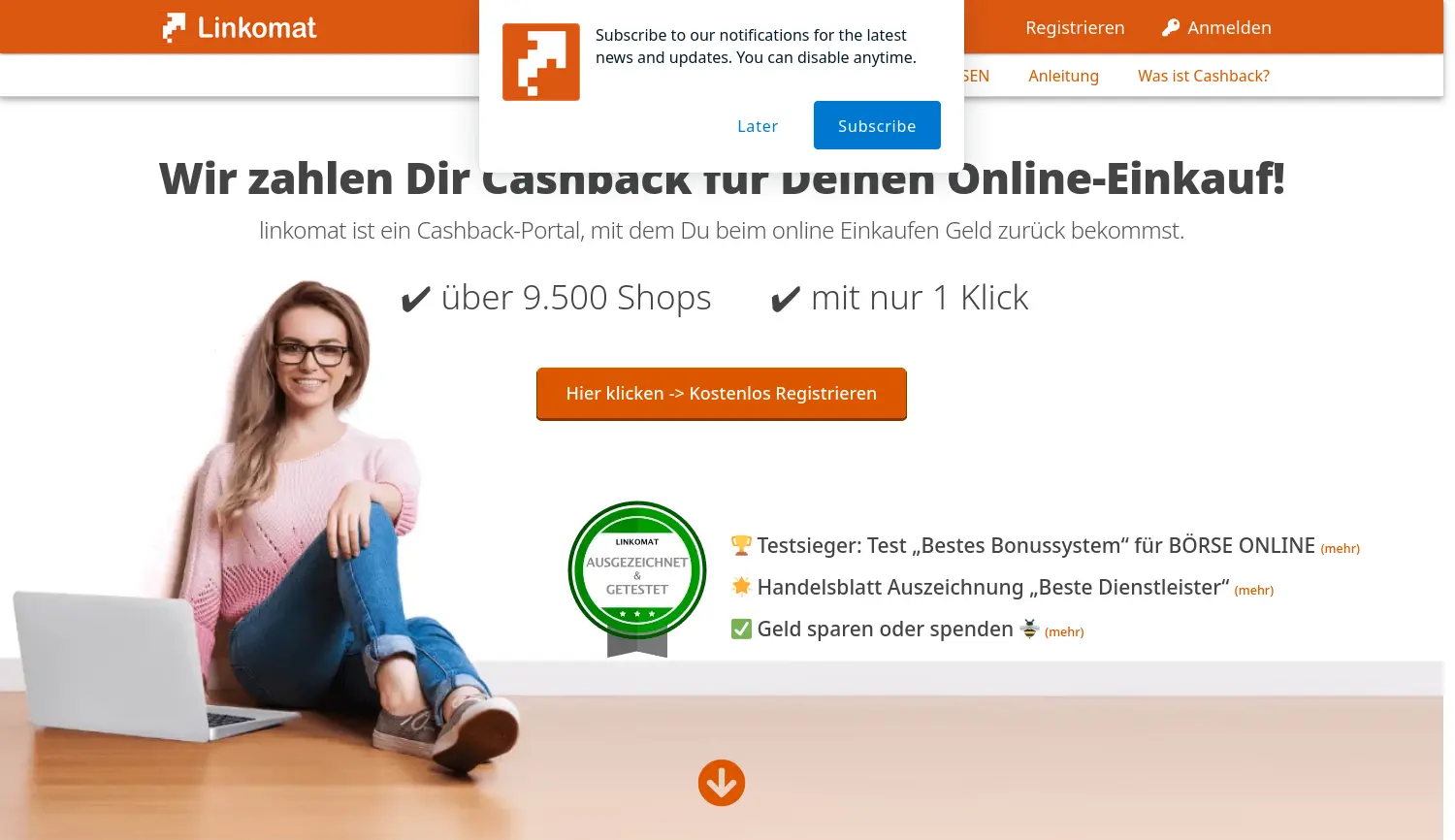 Website der Firma linkomat