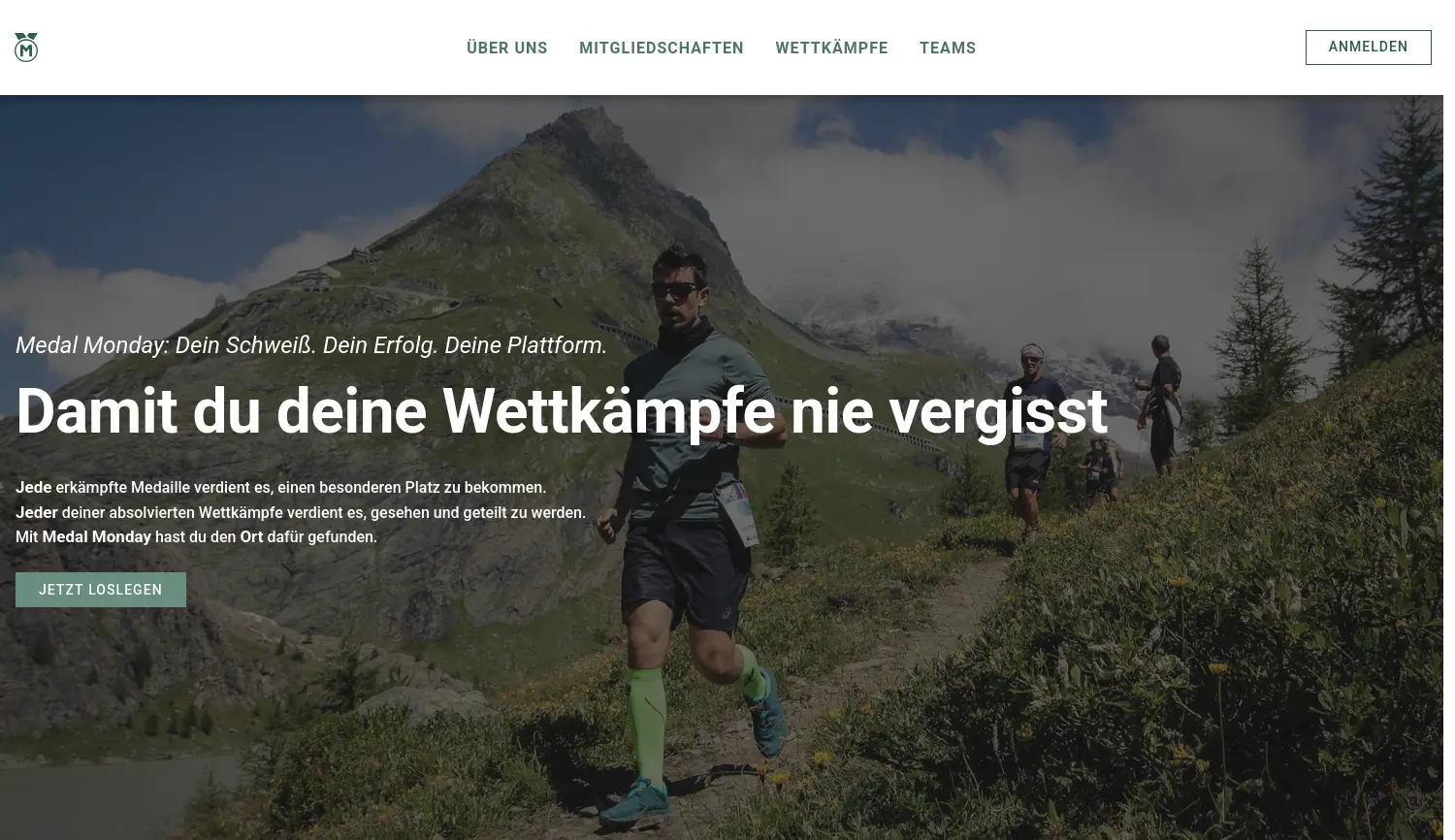 Website der Firma Medal Monday GmbH