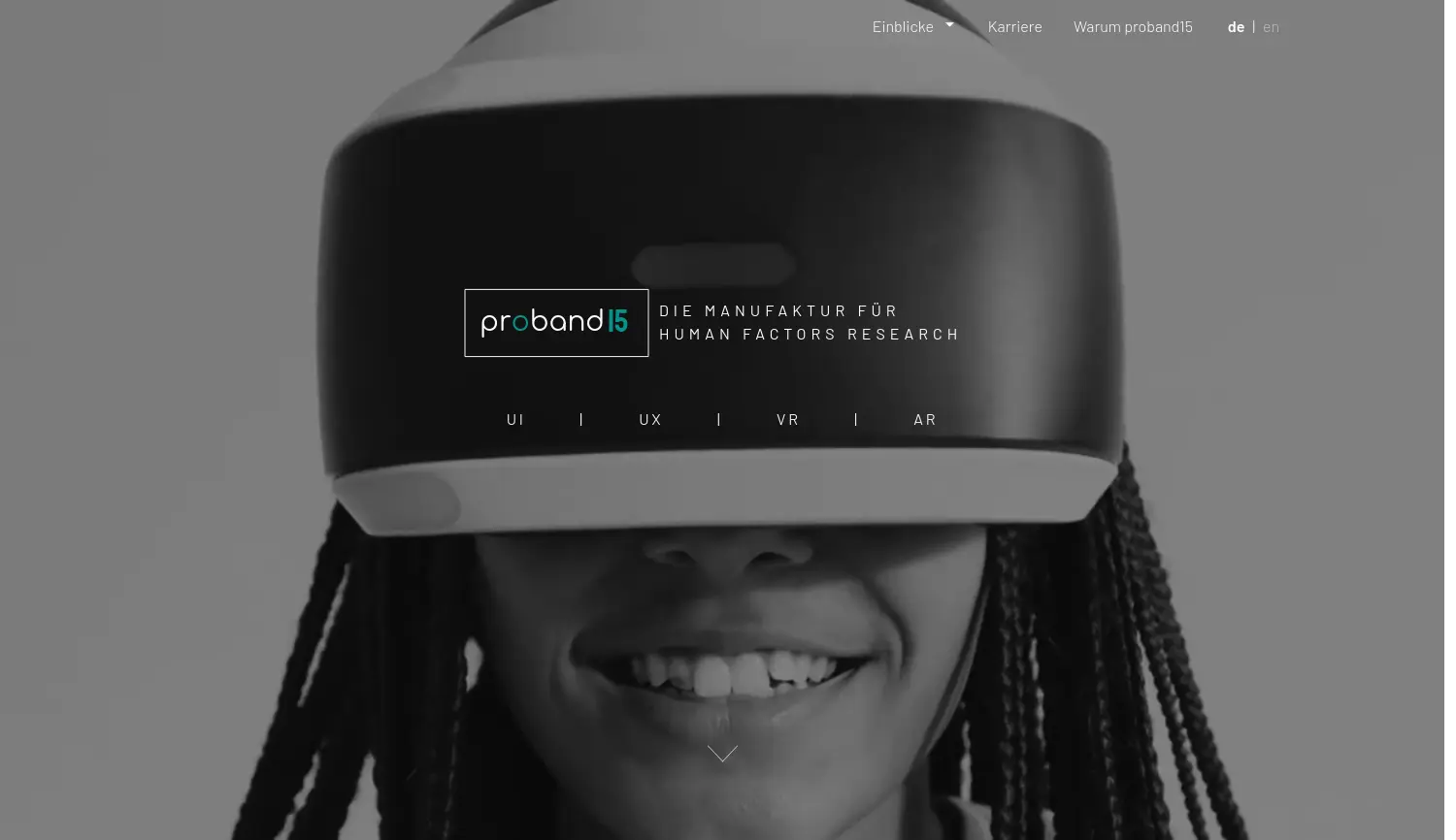 Website der Firma proband15 GmbH