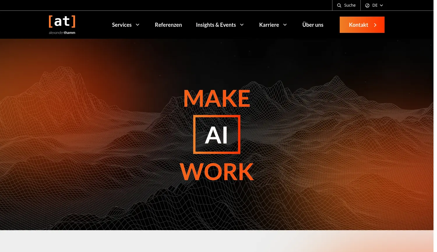 Website der Firma Alexander Thamm GmbH
