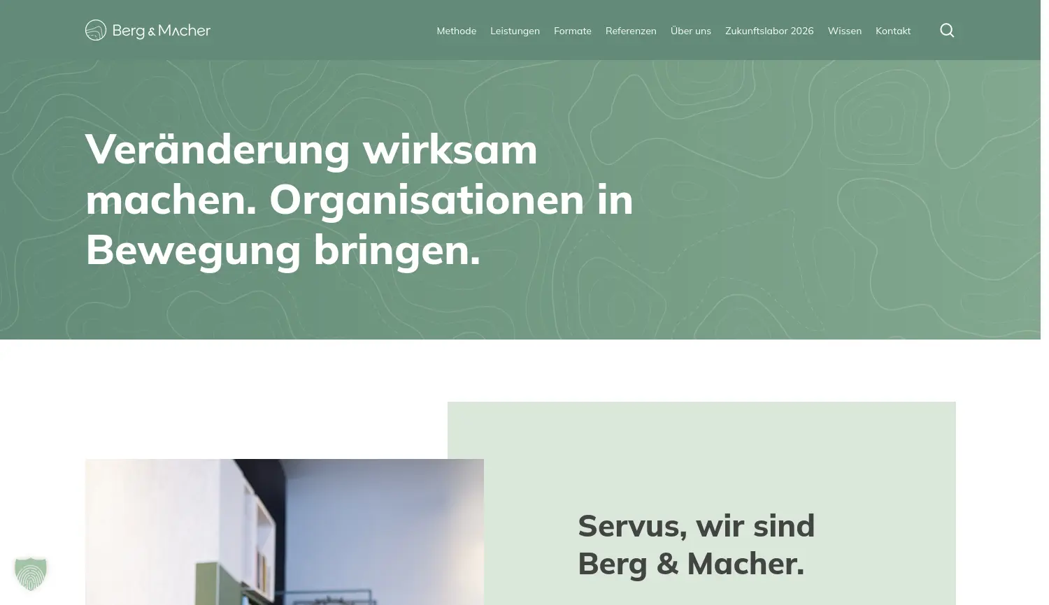 Website der Firma Berg & Macher GmbH
