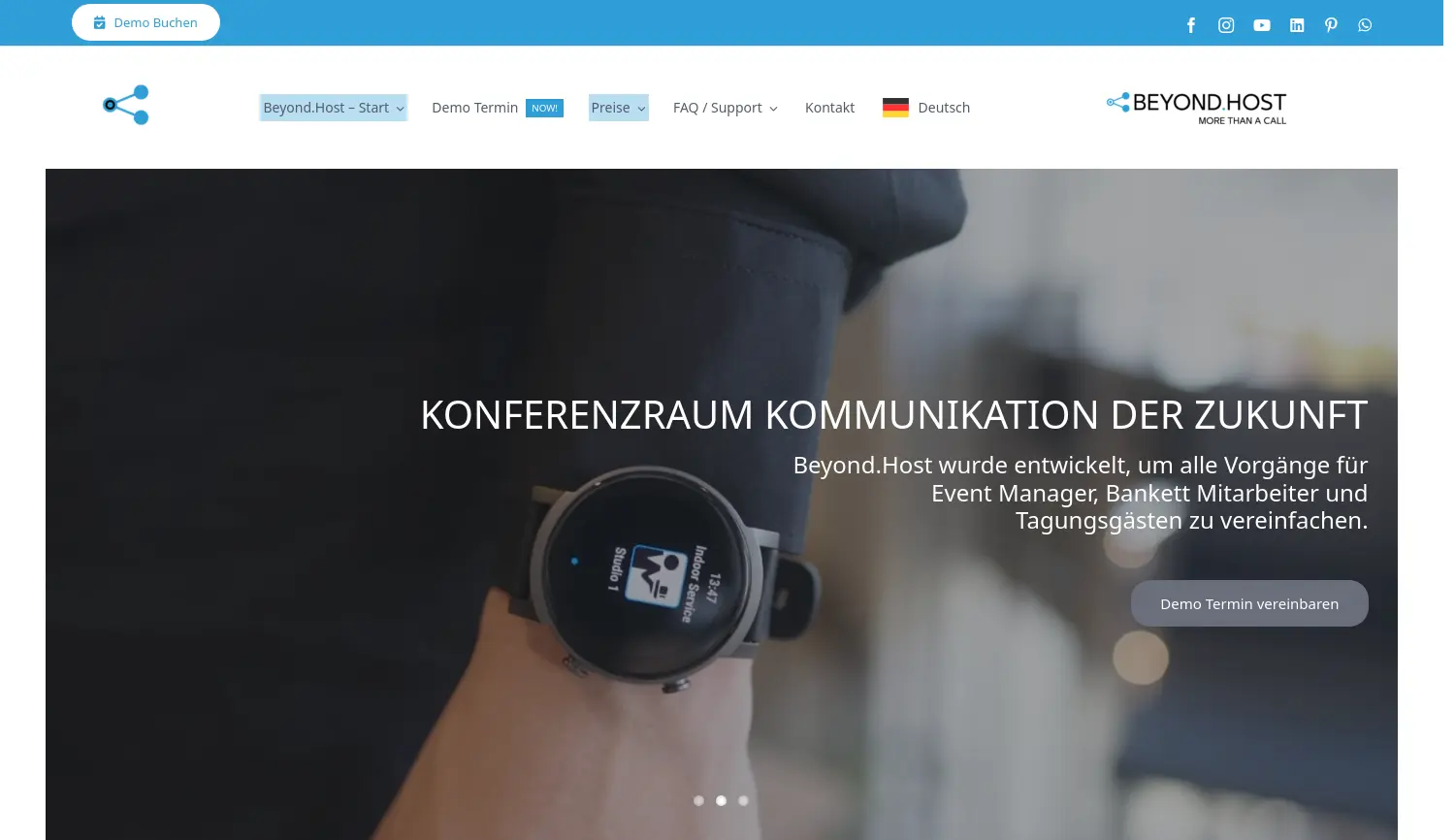 Website der Firma Beyond.Host GmbH