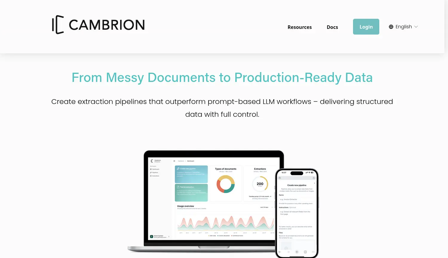 Website der Firma Cambrion GmbH
