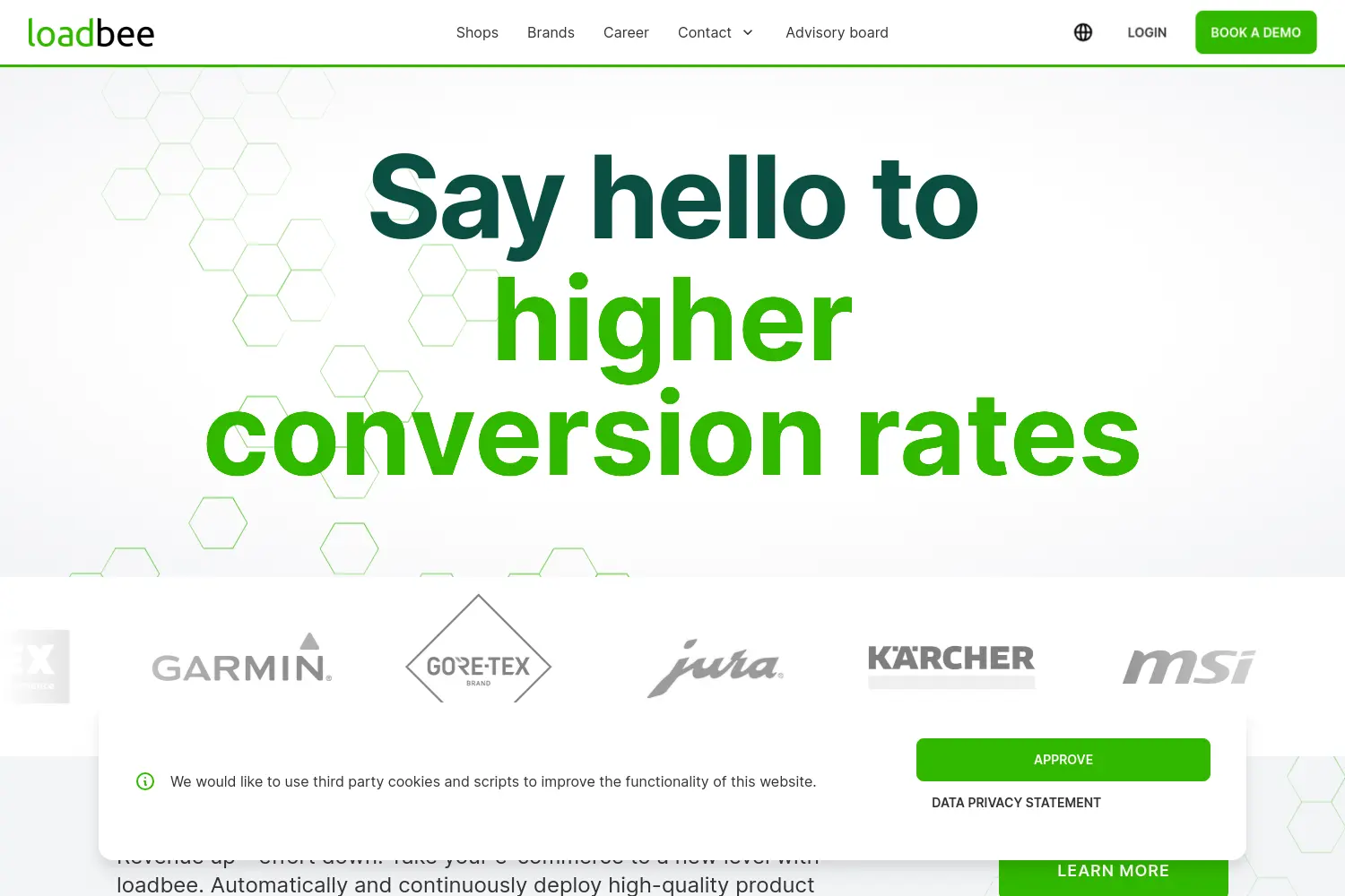 Website der Firma loadbee GmbH