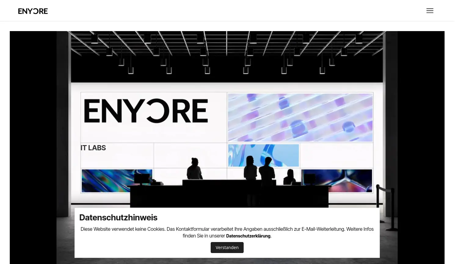 Website der Firma ENYORE GmbH