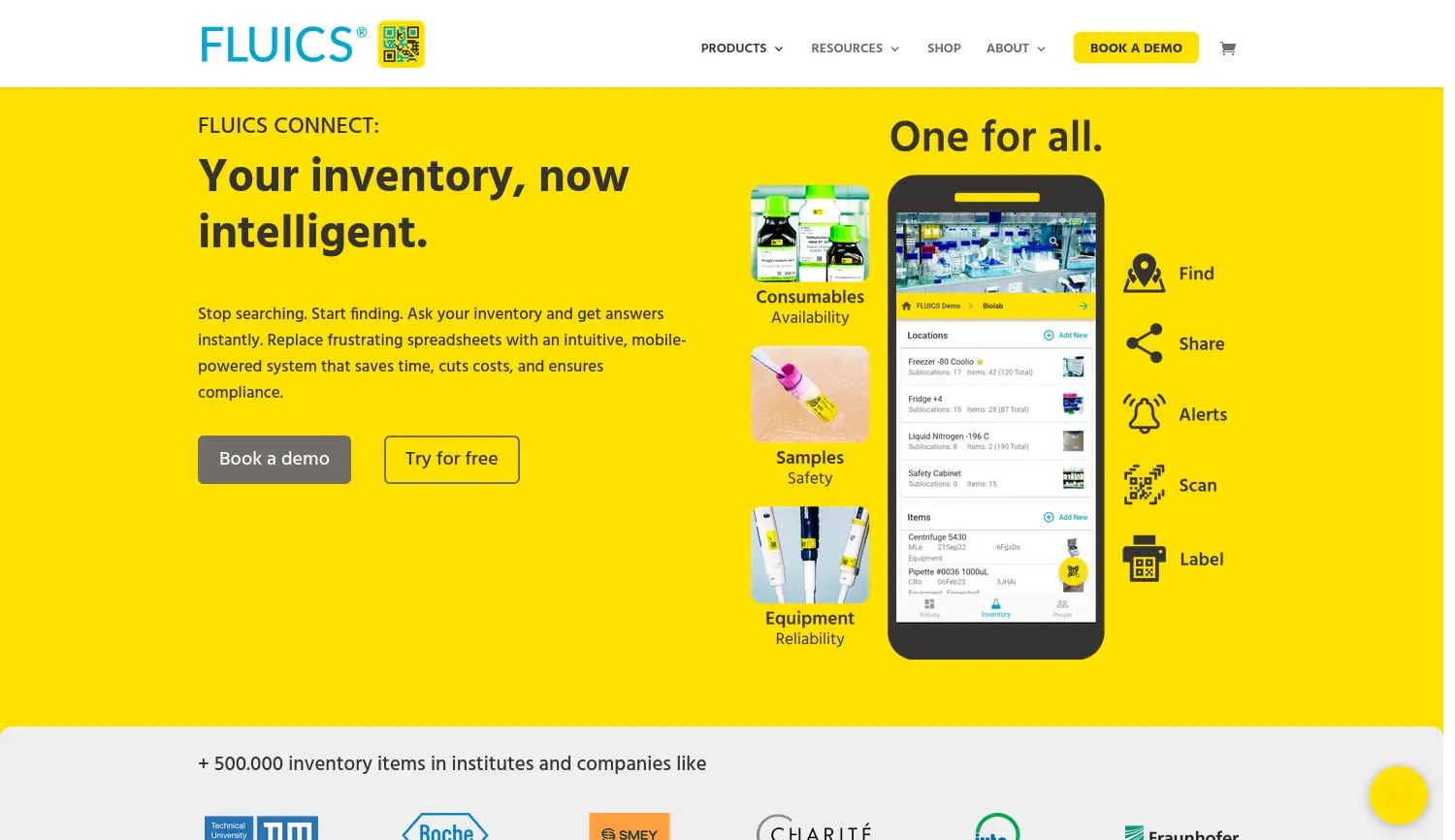 Website der Firma FLUICS GmbH