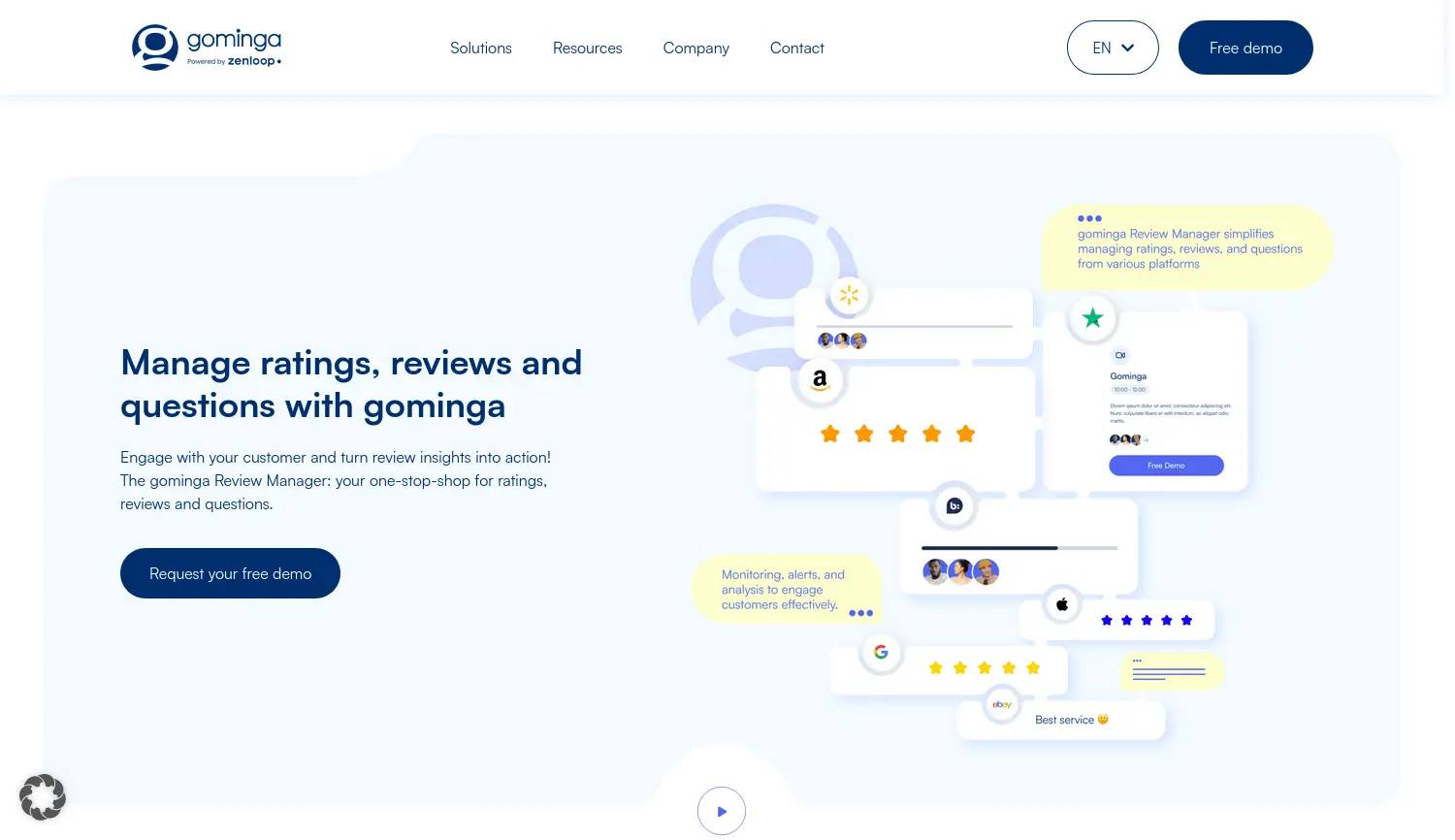 Website der Firma gominga GmbH