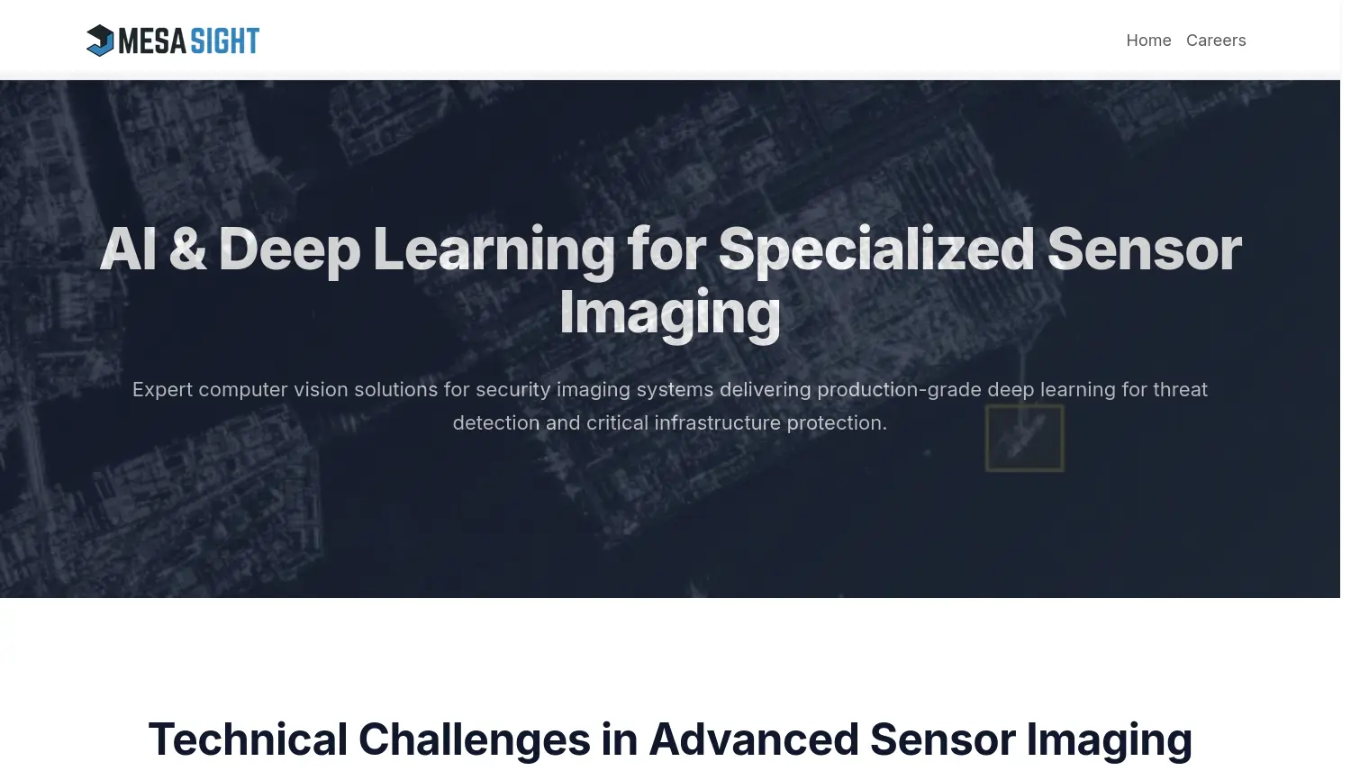 Website der Firma MESASIGHT GmbH