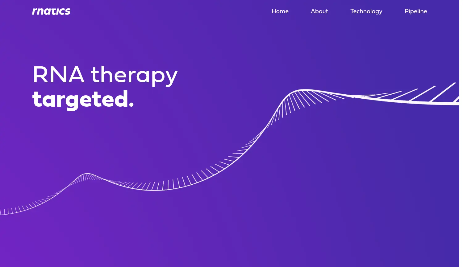 Website der Firma RNATICS GmbH