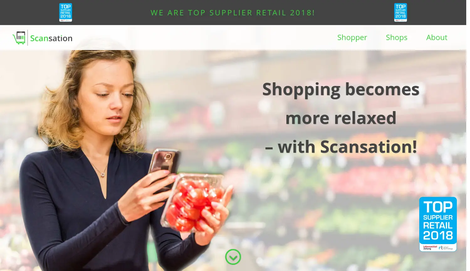 Website der Firma Scansation GmbH