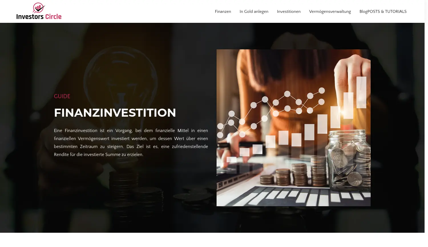 Website der Firma Investors Circle