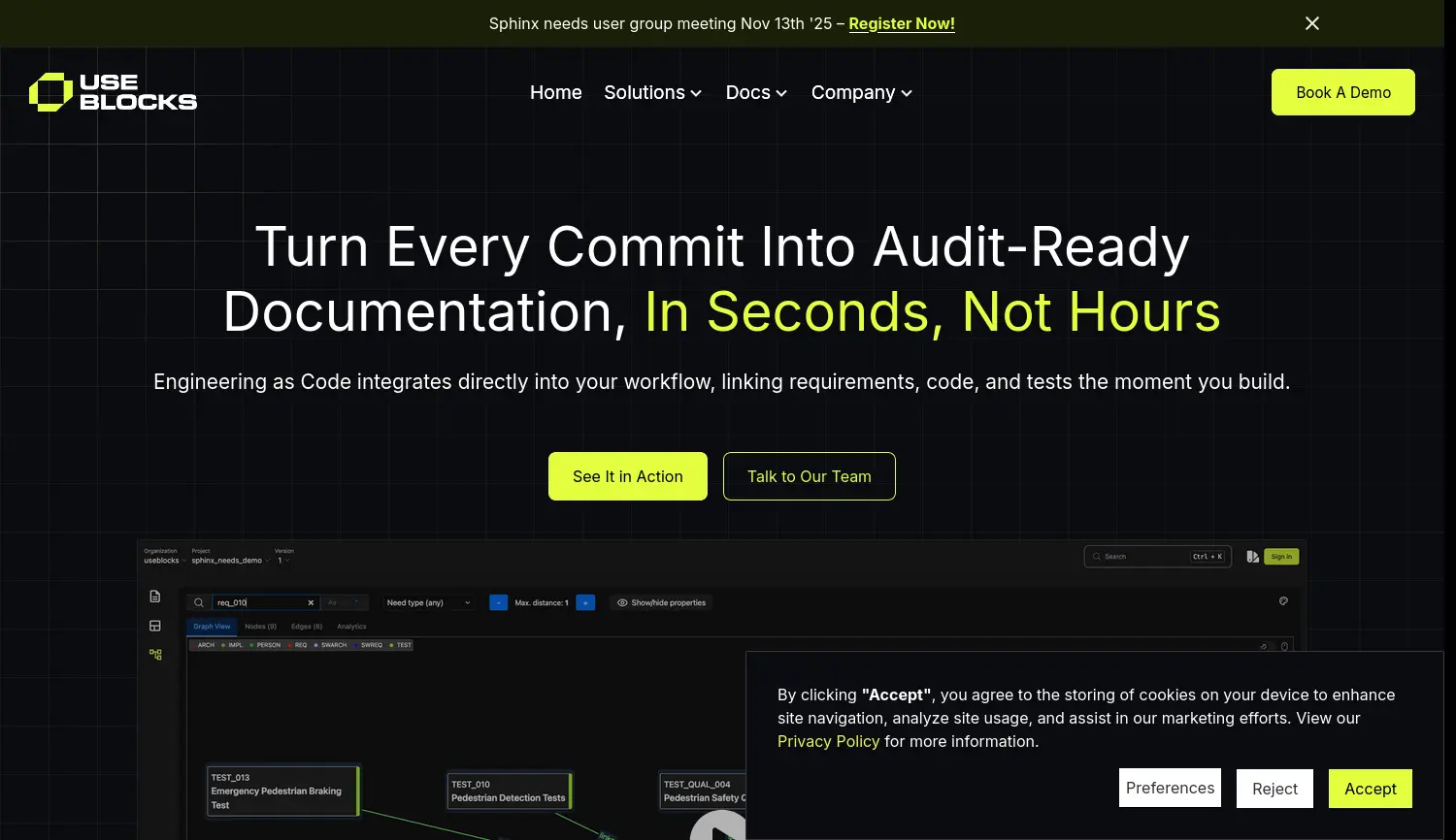 Website der Firma useblocks GmbH