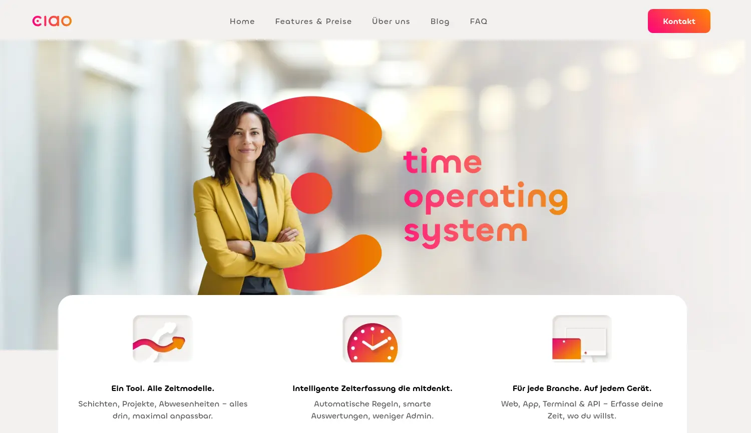 Website der Firma CIAO Systems GmbH
