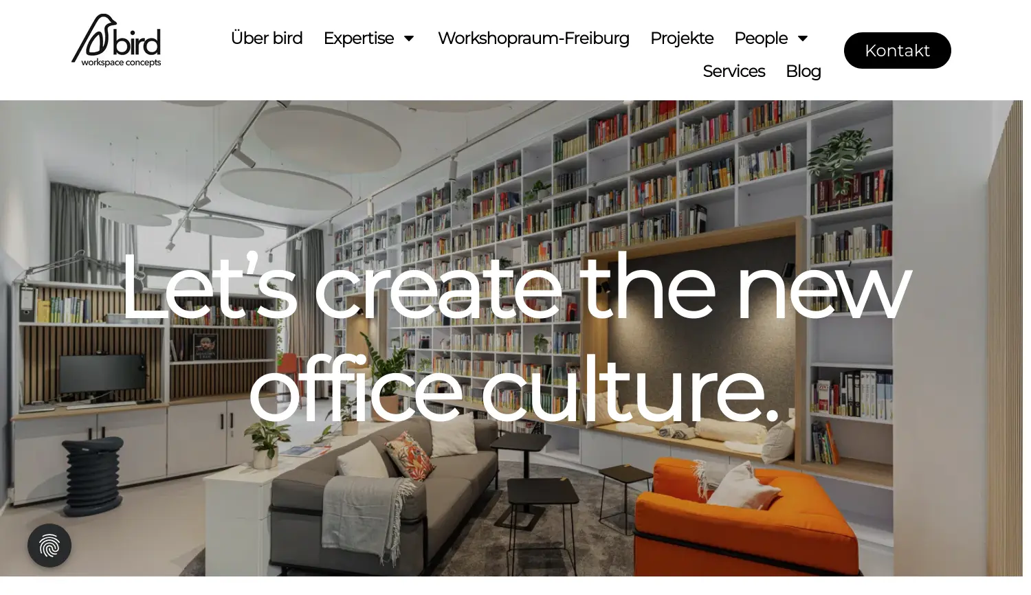 Website der Firma bird workspace concepts GmbH
