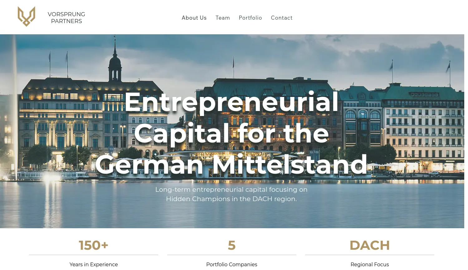 Website der Firma Vorsprung Management GmbH