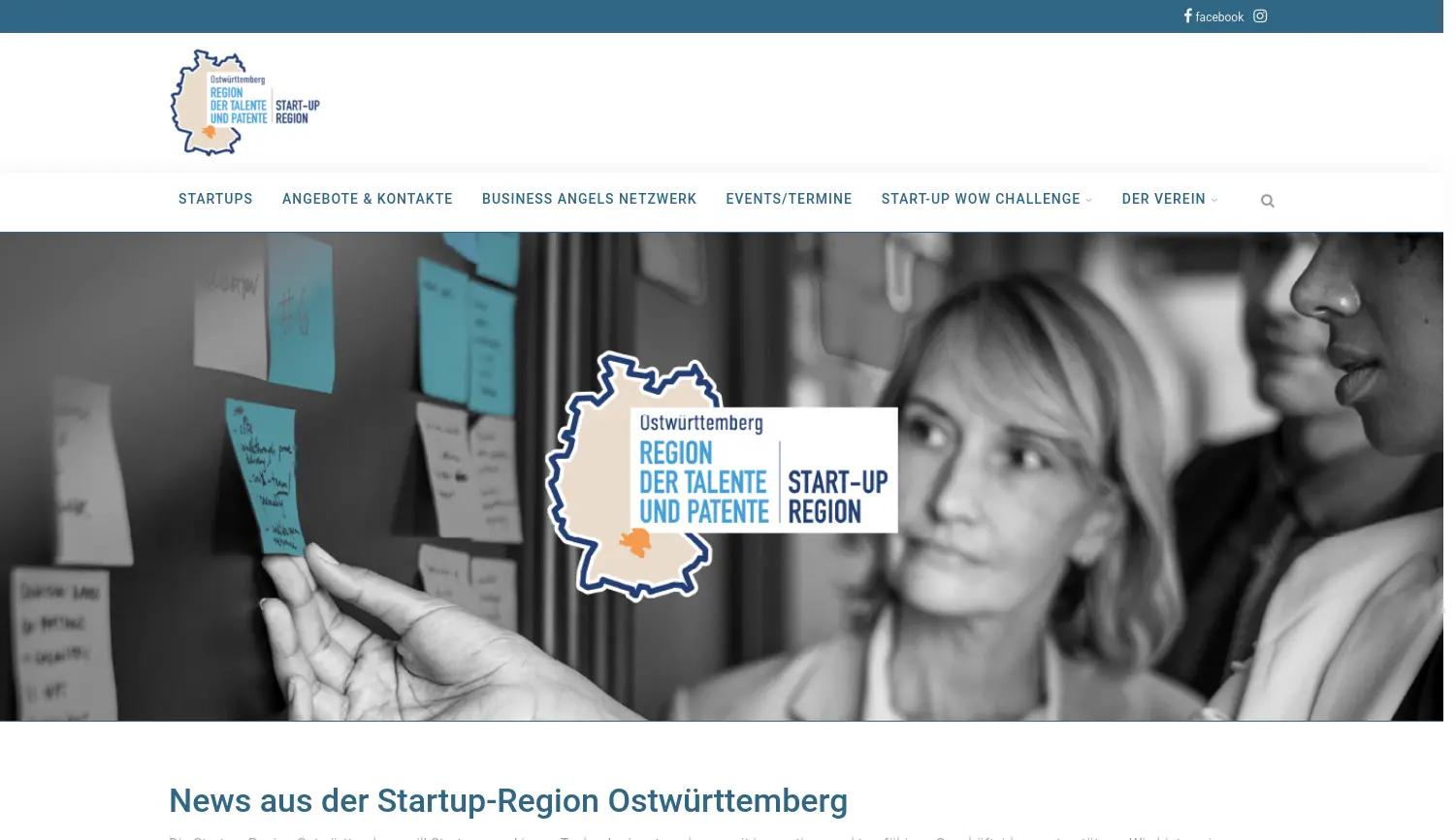 Website der Firma Verein Start-up Region Ostwürttemberg e.V.