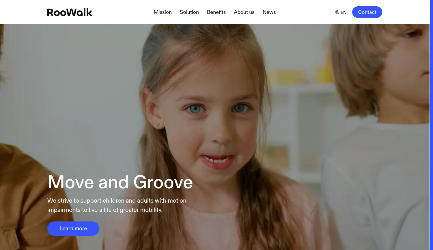 Website der Firma RooWalk Mobility GmbH