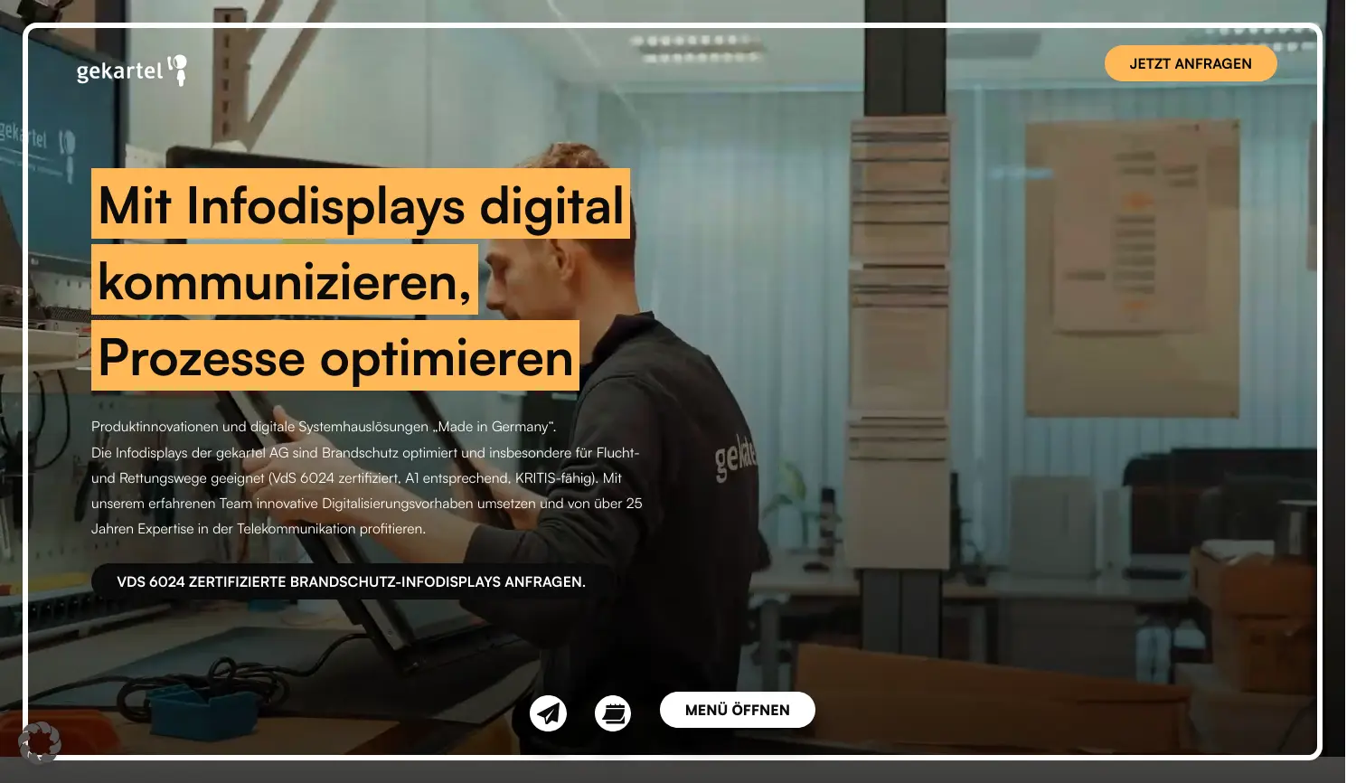 Website der Firma gekartel AG