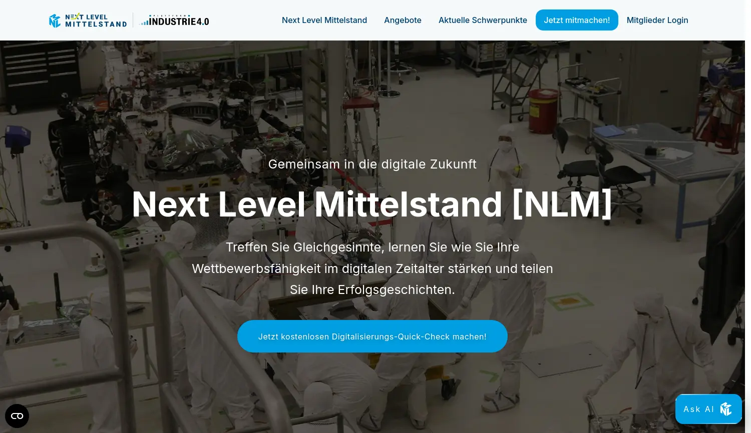 Website der Firma Next Level Mittelstand GmbH