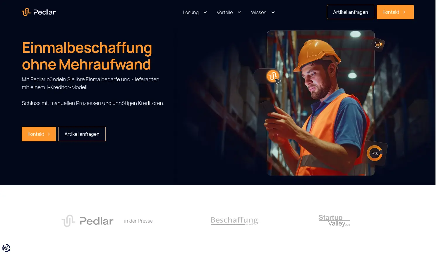 Website der Firma Pedlar UG (haftungsbeschränkt)