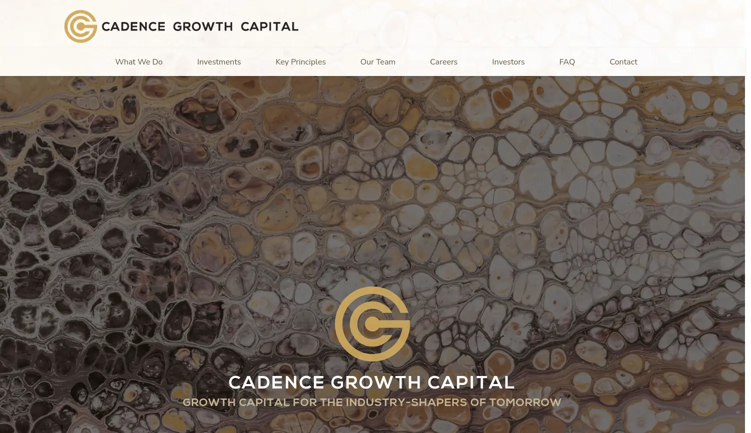 Website der Firma Cadence Growth Capital GmbH