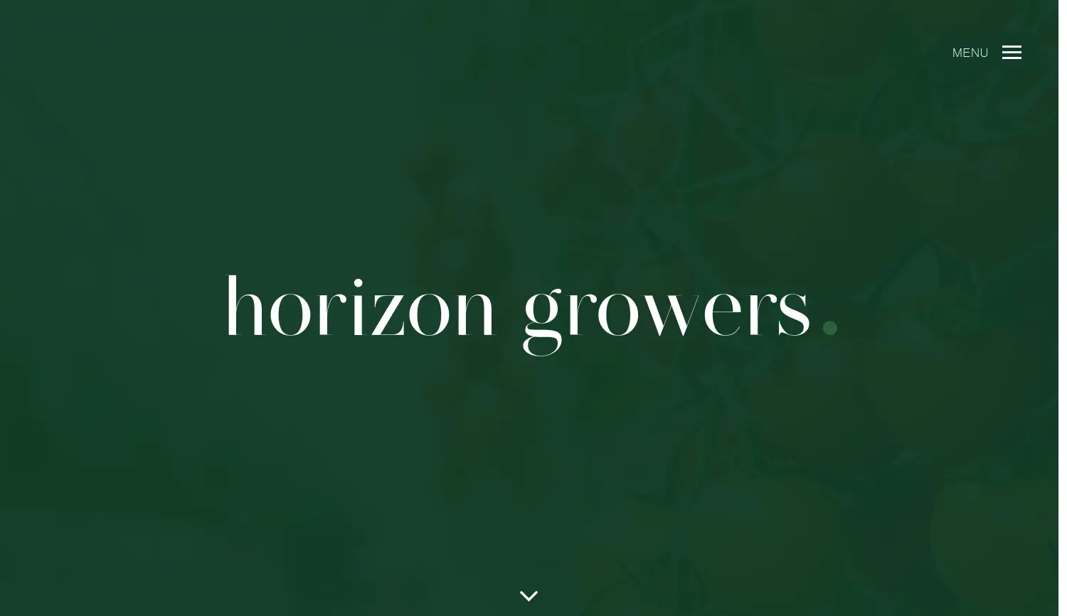 Website der Firma Horizon Growers