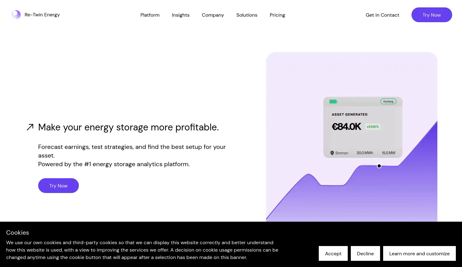 Website der Firma Re-Twin Energy